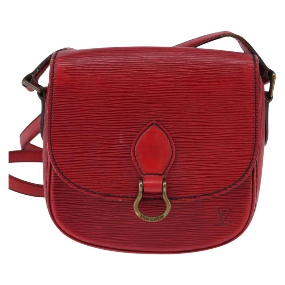 Authentic LOUIS VUITTON Epi Saint Cloud PM Shoulder Bag Red M52217 LV - Picture 5 of 16